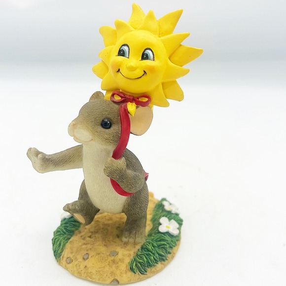 Charming Tails Other - Charming Tails Sunny Days Are On The Way Mouse Sun Figurine